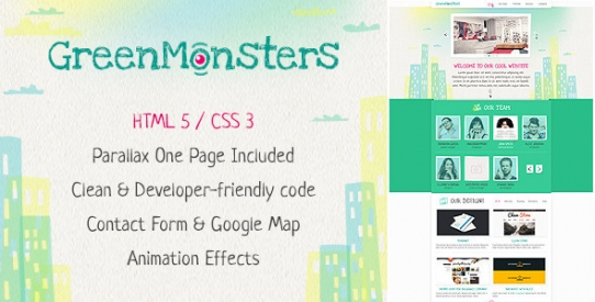Greenmonster - Landing Page Template